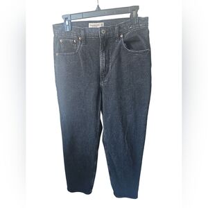 Abercrombie & Fitch Black Ultra High Rise Ankle Straight Jeans Size 30/10